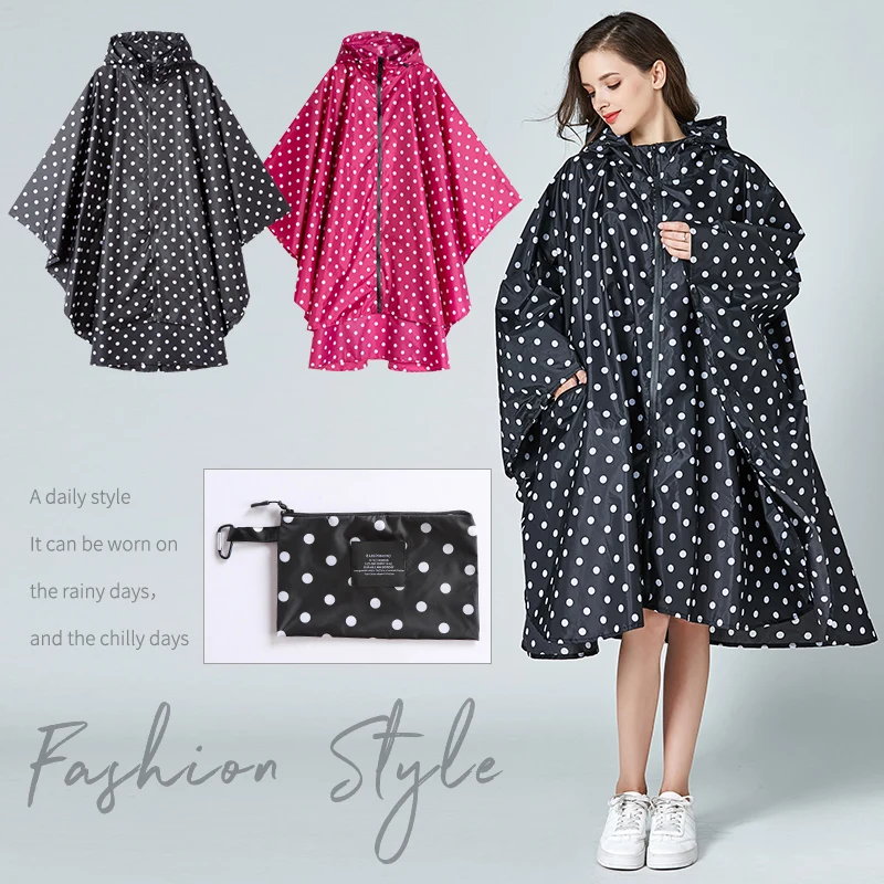 

Fashion Rain Cover Waterproof Long Raincoat Women Tourism Outdoor Hiking Poncho Raincoat