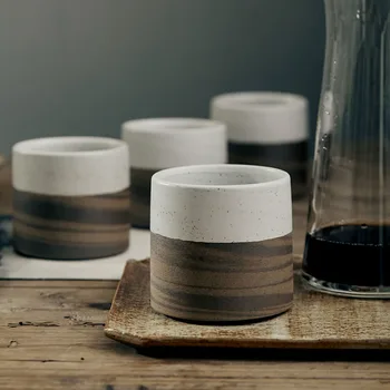 

190ml Japanese Frosted Latte Cup American Concentrated Retro Ceramic Coffee Cup Simple Nordic Home Office Afternoon Tea Tea Set