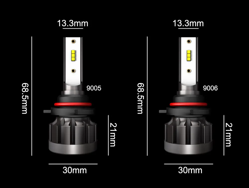 LSlight H1 светодиодный H7 огни H8 H9 H11 H4 светодиодный 9005 HB3 9006 HB4 12V 6000K фаре Авто para лампы стайлинга автомобилей фары лампы 6000K