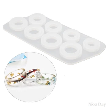 

8Pcs Assorted Sizes Ring Silicone Mold Jewelry Resin Casting Mold US Size 5-12 A07 20 Dropship