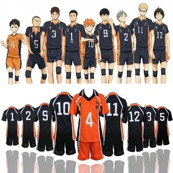 

Haikyuu Cosplay Karasuno Costume High School Volleyball Club Hinata Shoyo Sportswear Jersey Uniform