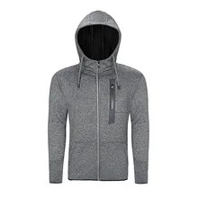 Спортивная куртка, осенний и зимний мужской кардиган с капюшоном, куртка на молнии, Повседневная Уличная одежда с капюшоном для бега, фитнеса