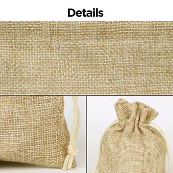 

Cosmetics Storage Gifts Bag Linen Drawstring Custom Packaging Small 10*14cm