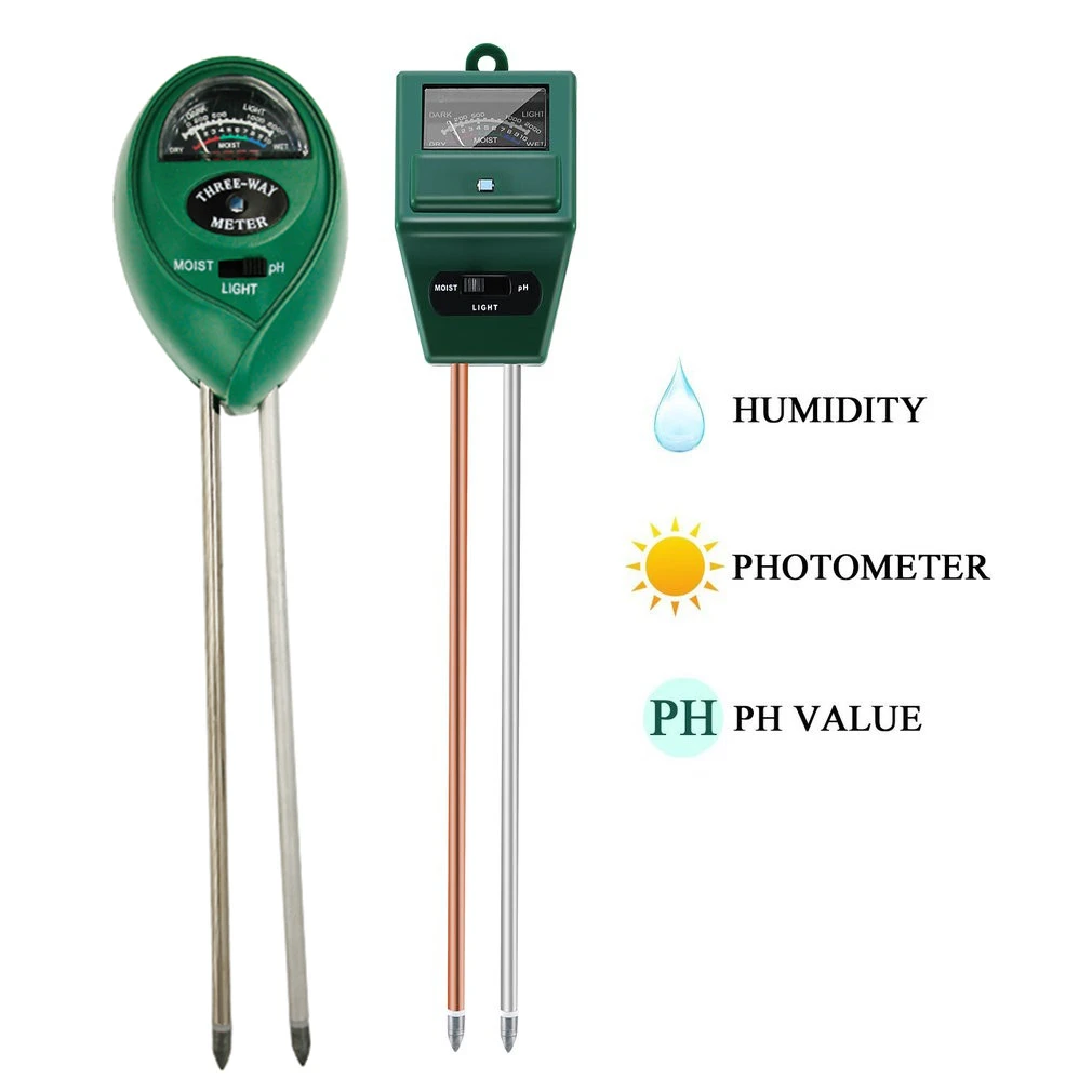 Hmwy3 In1 Soil Tester Water Light Ph Moisture Test Meter Plants Flower