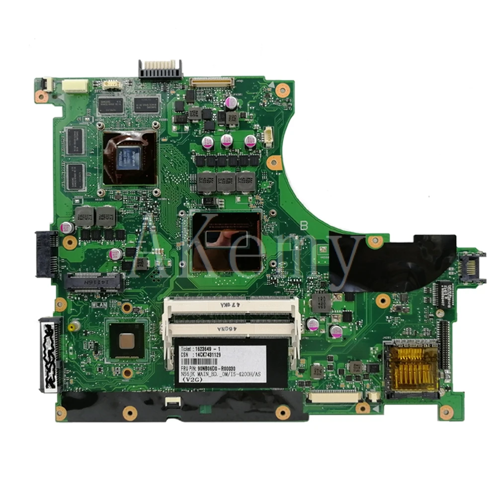 Отправка платы N56JK материнская плата I7 4700HQ GTX850M 2G для For Asus N56J N56 ноутбука