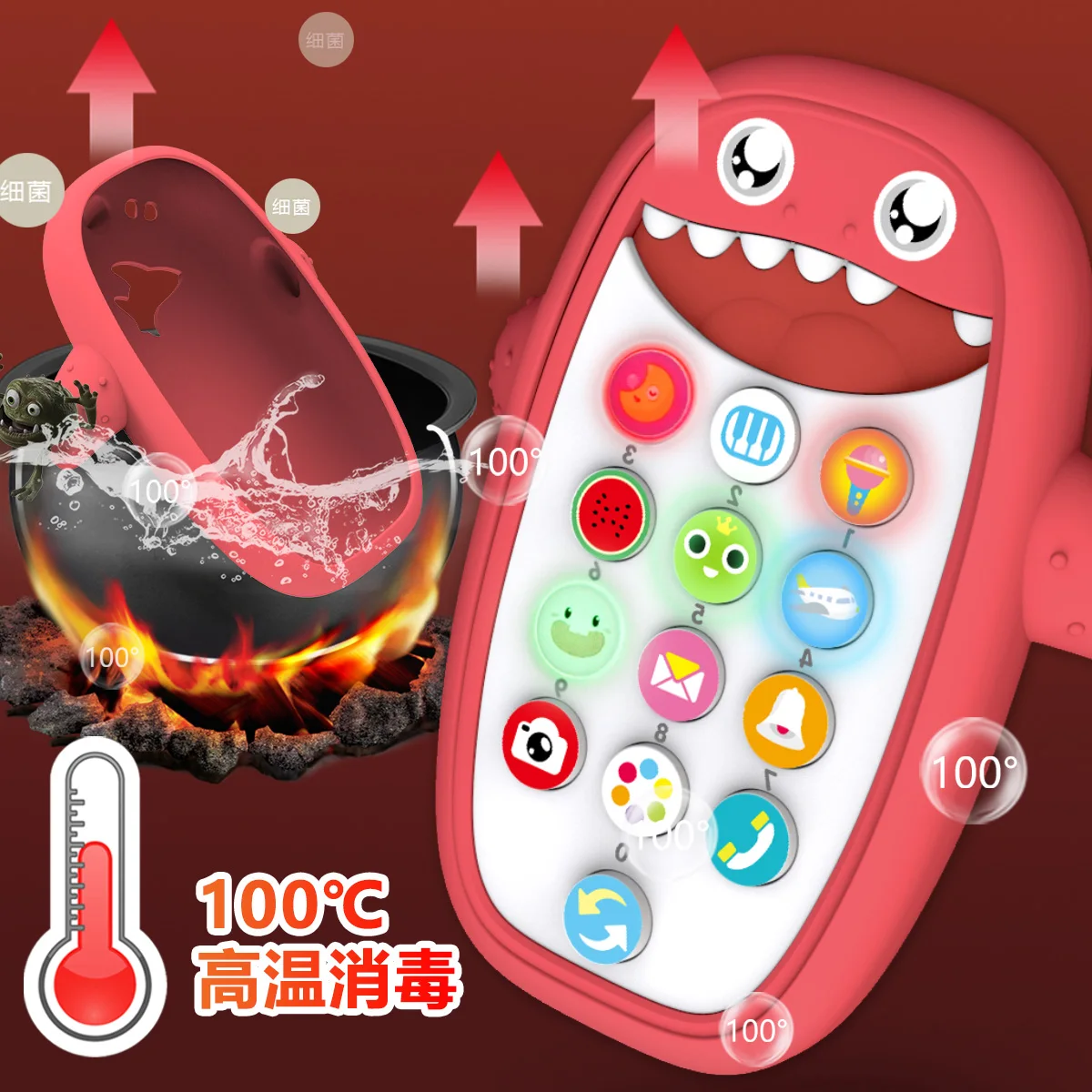 Educational Toys Baby Phone in English Telephone Music Sound Machine for Kids Infant