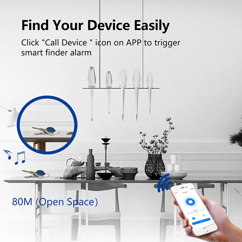 Tuya Smart Life Bluetooth Tracker Child Bag Wallet Key Finder Anti Lost Alarm
