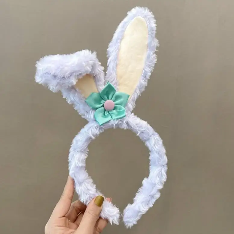 

Plush Bunny Ears Headband XMAS Rabbit Hairbands Costume Accessories Easter Halloween Headwear for Cosplay Dressup Party 20pcs