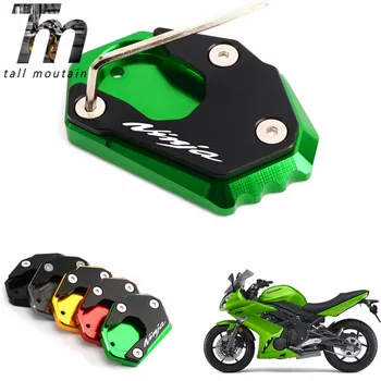 

CNC Side Stand Pad for KAWASAKI NINJA 250 300 650 1000 ER6F Ninja650 ZX6R ZX10R Motorcycle Plate Kickstand Extension