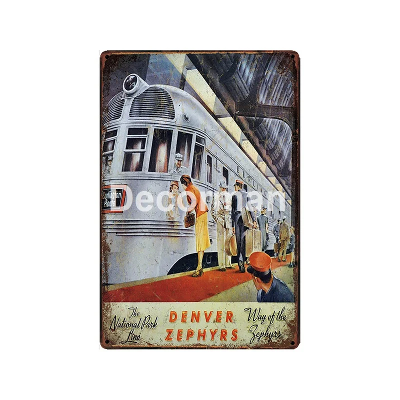 [DecorMan] главный поезд PIn up сексуальный оловянный знак на заказ настенные картины Бар Паб Декор LT-2028 - Цвет: GLC-10806
