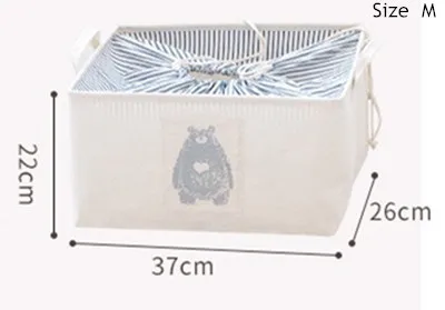 color 12 large small Laundry Basket Storage Basket Organizer foldable clothes box Toy Desk Cotton Linen Dirty Clothes Sundries Basket - Цвет: color 12