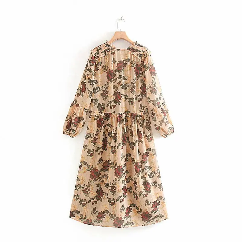 Woah старая птица 60-9001 Европейская и американская мода платье с принтом