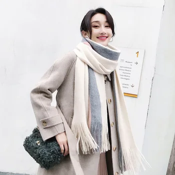 

autumn and winter Korean version versatile lovely student couple ins girl's day department thickened warm wool Bib