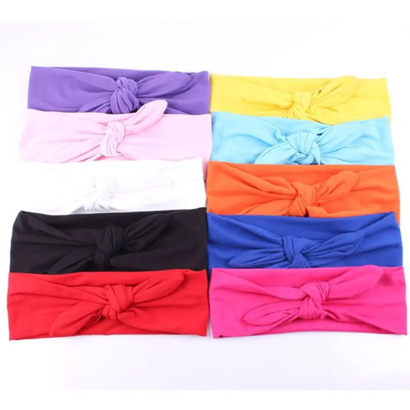 

Girls Knot Hairband Cute Sweet Head Wrap Solid Color Simplicity Hair Accessories