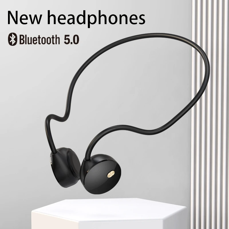 ddj R18 True Bone Conduction Headset Wireless Bluetooth Headphones Sports Waterproof Earphone Noise Cancelling with Microphone