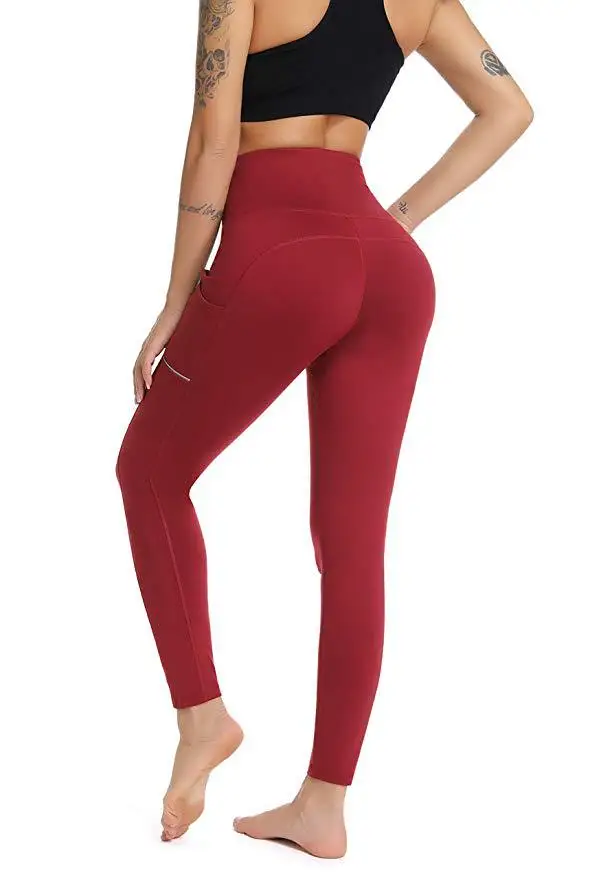 FlowerDance эластичные штаны для йоги профессиональные леггинсы для пробежек, спортзала бесшовный корсет Беговые Спортивные лосины для йоги для женщин - Цвет: RED
