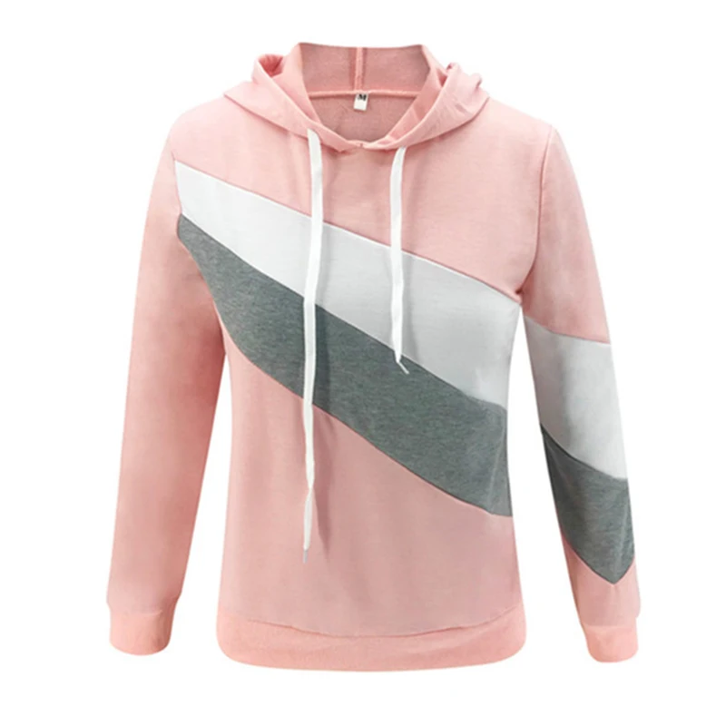 Kawaii Hoodies Women Long Sleeve Sweatshirt Women Striped Hooded Harajuku Autumn Winter Womens Clothing SJ4897R