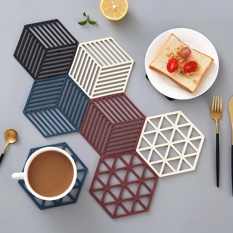 Soft Non-slip Pot Mat Table Coaster Heat Insulation Pad Cup Mat Placemats 