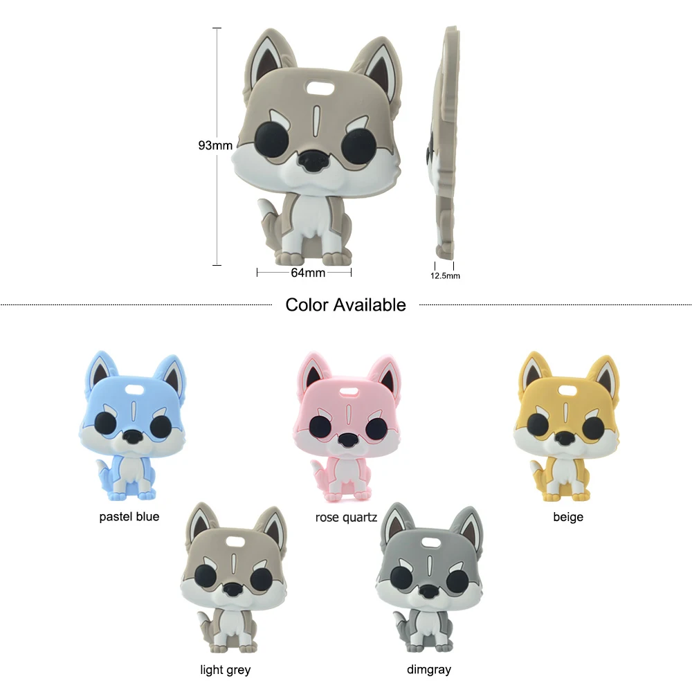 Прорезыватель для зубов Husky силиконовый без БФА с мультяшными животными|Детские