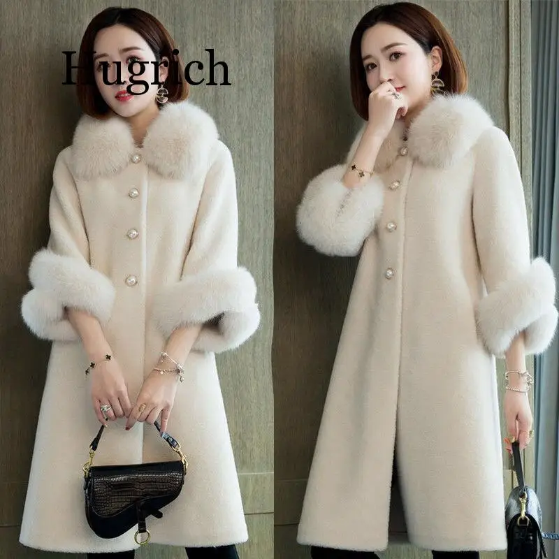 

2019 Faux Fur Coat Women Casual Furry Thick Warm Long Faux Mink Fur Lamb Fur Jacket Loose Winter Coat Women manteau femme hiver