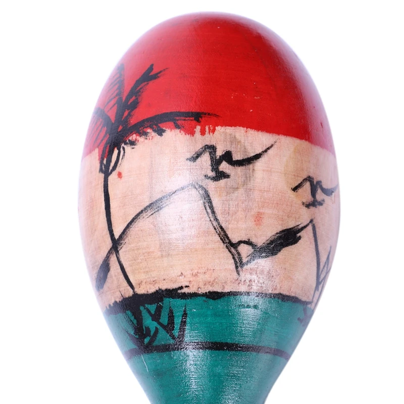 1 пара деревянных maracas прочный большой 25 см музыкальный образовательный инструмент игрушка для детей Дети maraca
