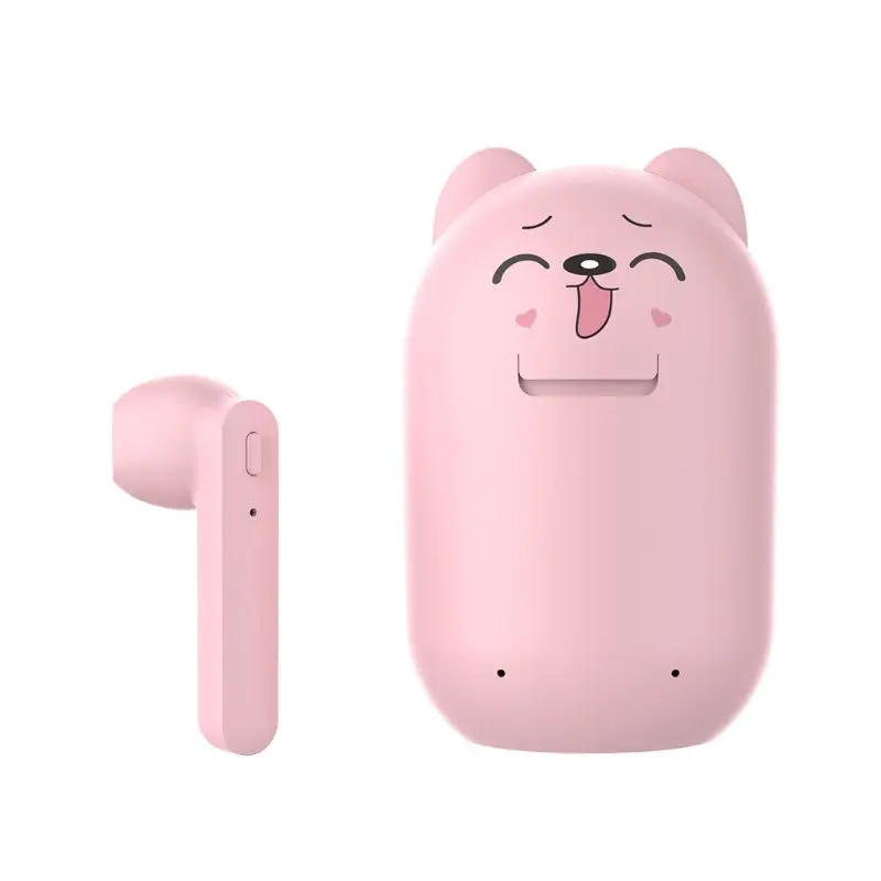 Blueteeth 5 0 Headsets Mini TWS Wireless Headphones with Cartoon Storage Box 203A