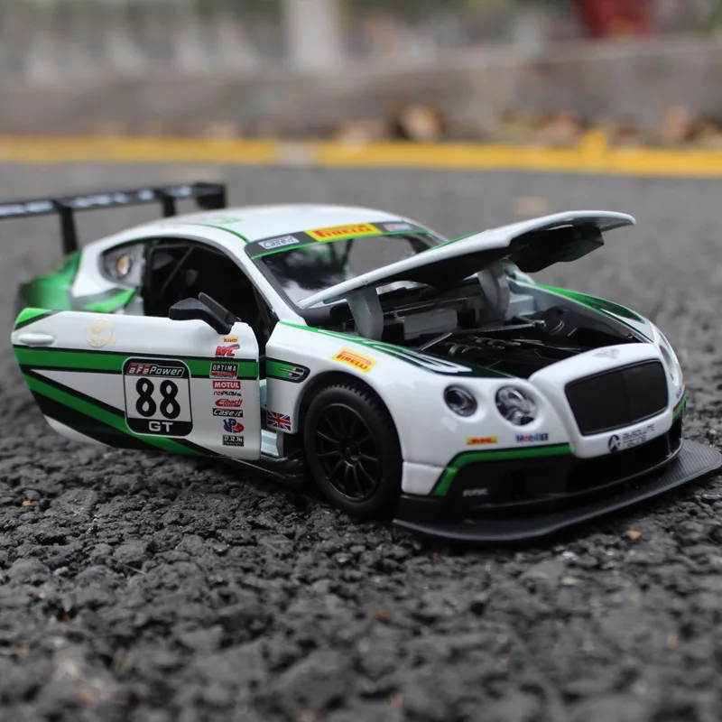 Bburago 1:24 Bentley Континентальный GT3 трек версия трансформер сплав модель автомобиля Моделирование Украшение автомобиля коллекция Подарочная игрушка