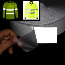Bande réfléchissante à transfert de chaleur de 5M, 2cm/5cm, matériau autocollant pour sac et chaussures, fer fait à la main sur la sécurité routière