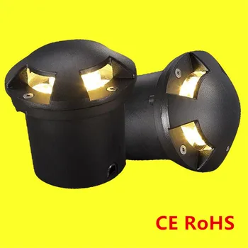 

3x3W LED buried IP68 AC85-265V DC12V Outdoor Recessed Deck Light 1/2/4 side view Underground Lamp Sidewalk Lighting