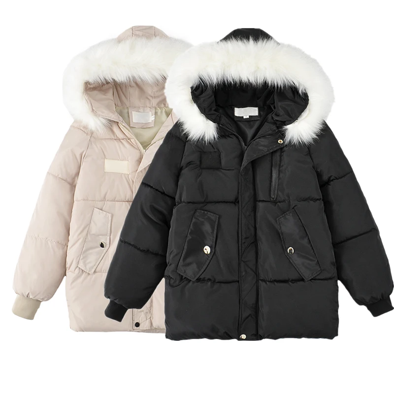 

Winter Autumn Women Coats Za Sustans Thick Bat Sleeved Jackets Female Hooded Parkas Mujer Oversized Jakcets Coats