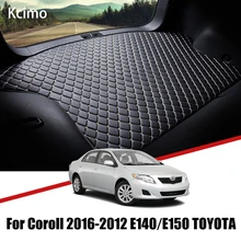 Esteira de couro do tronco do carro para toyota corolla 2006-2012 tronco bota esteira e140 e150 carga bandeja deslizamento almofada forro traseiro