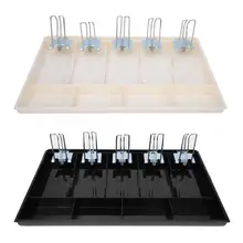 Ящик для инструментов ABS материал лоток с металлическим зажимом кассовый ящик для хранения пять отделений коробка для хранения денег портативный ящик для инструментов