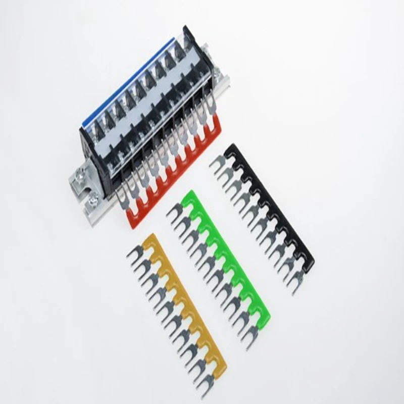 1pcs Td-1510 rail type terminal block 15A 10 position short strip TD connector withstand voltage 660V iron | Обустройство дома