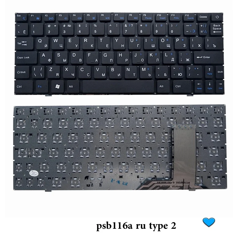 Черная клавиатура для ноутбука Prestigio Smartbook 116A 133A 141A 141C 141S PSB141C, низкая цена, новинка