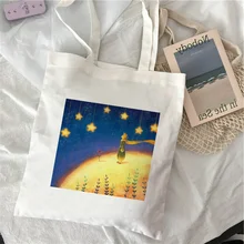 Сумка-тоут, сумка для покупок, текст, сделай сам, Маленький принц, Холщовая Сумка, повседневное использование, пользовательский принт, логотип, эко многоразовая утилизация