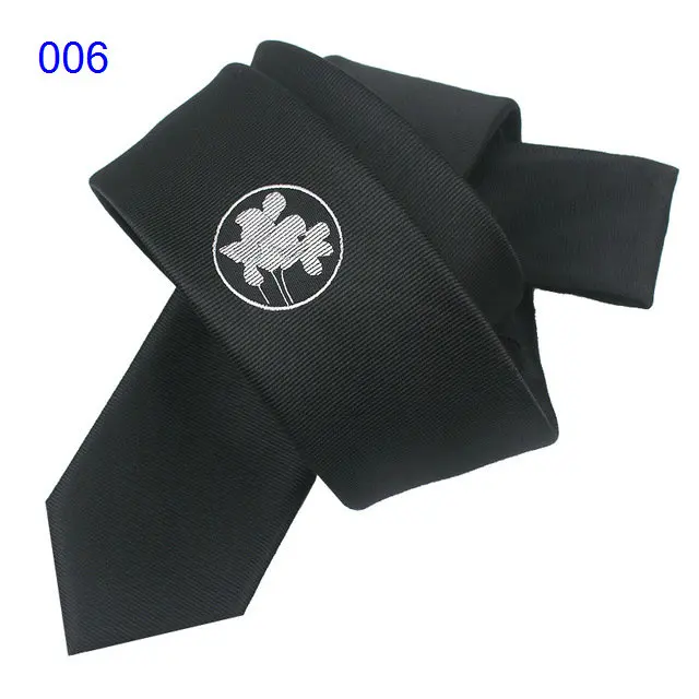 Вышивка тесьма узкий Стиль Цветок Тигр 5 см личности узкий галстук досуг красные черные галстуки - Цвет: 006