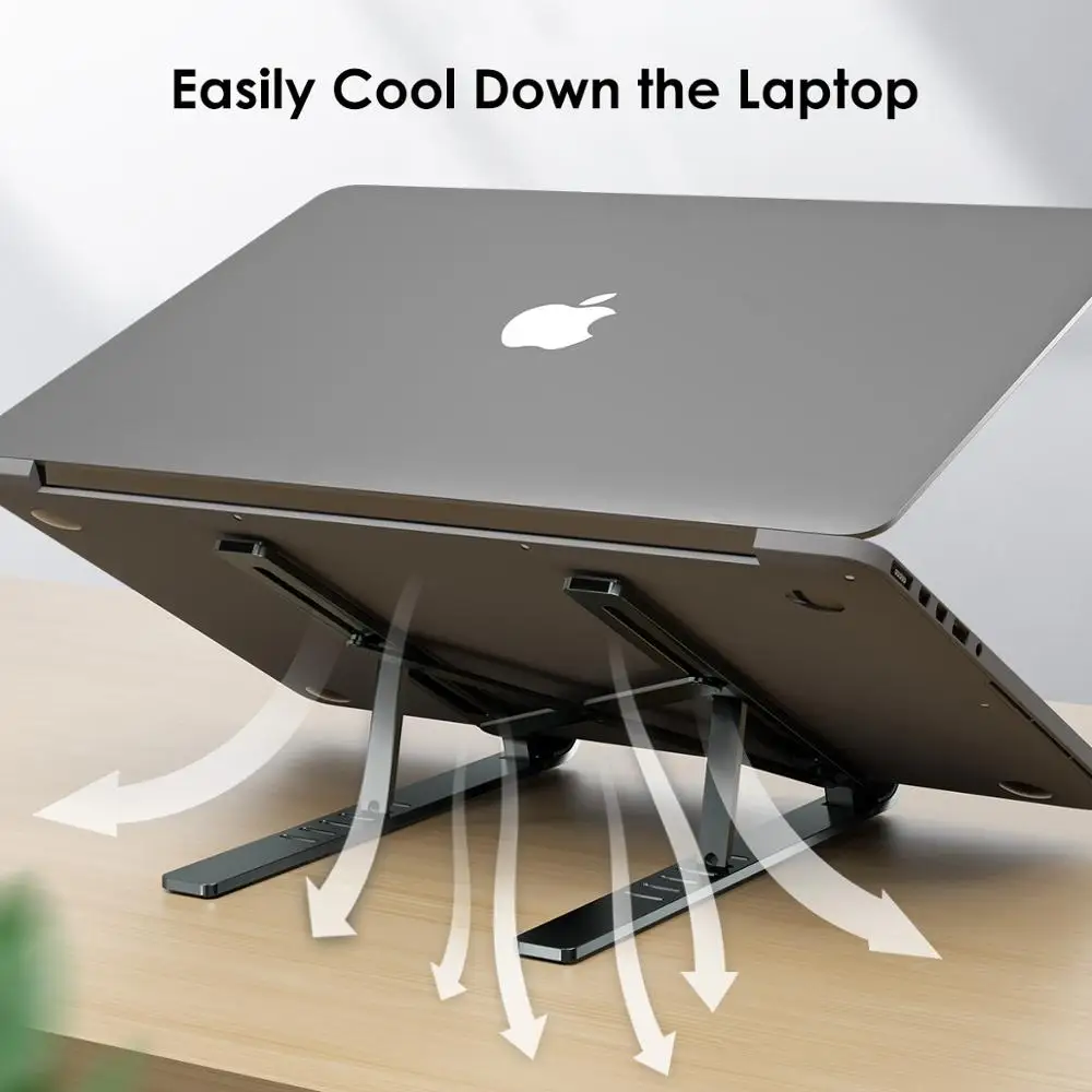 LINGCHEN Laptop Stand for MacBook Pro Air Notebook Foldable Aluminium Alloy Laptop Holder