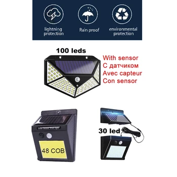 

Solar Lamp PIR Motion Sensor Solar Panel Power Wall lamp Garden Light Waterproof Outdoor Street Path Emergency Security Light in