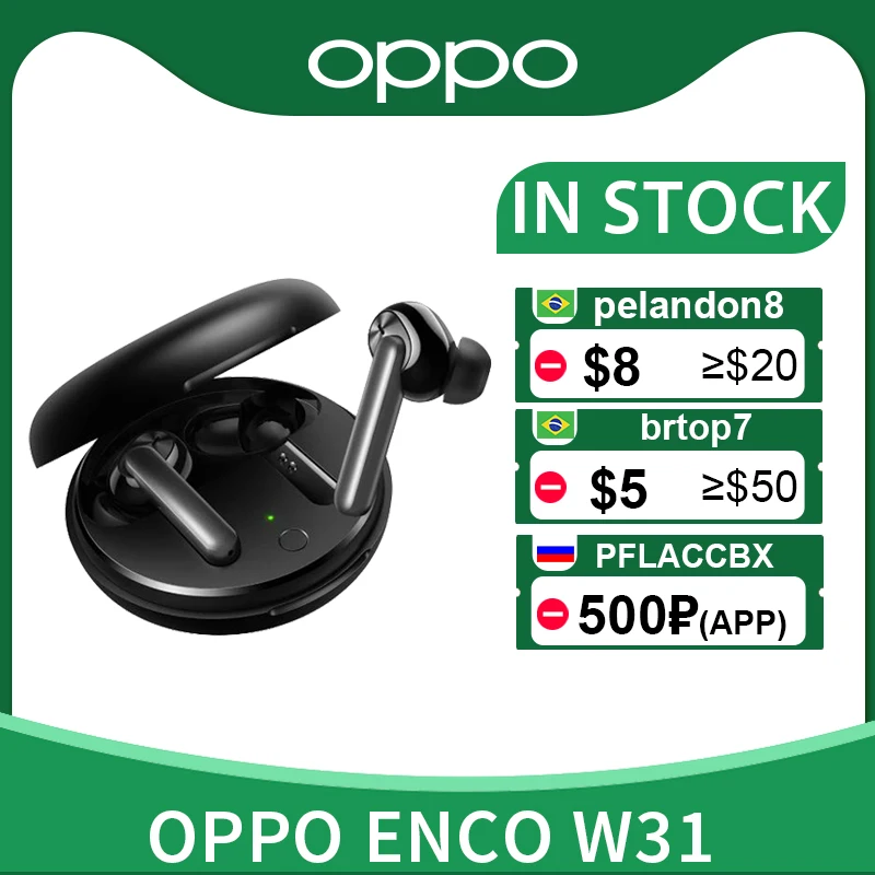 OPPO Enco W31 TWS наушник Bluetooth 5.0 Low Latency Правда беспроводные наушники 25mAh IPX4 Для Find X2 Pro ACE 2