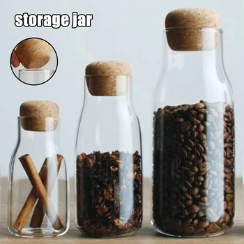 

150/300/600ml Glass Storage Tank Practical Borosilicate Storage Jars for Restaurant Heat-resistant TUE88