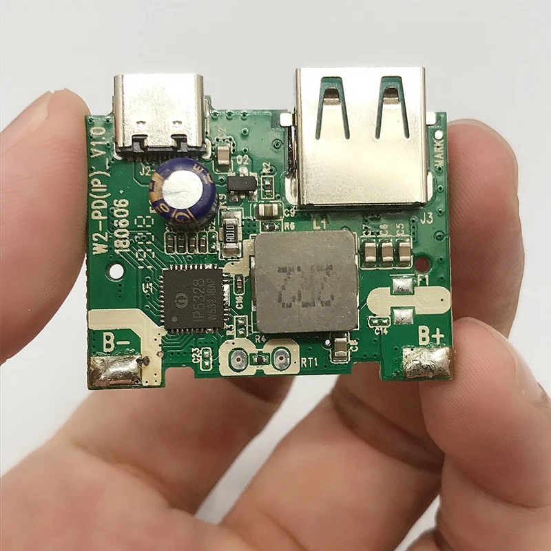 PD плата быстрой зарядки Тип c Двусторонняя PD/QC3.0 Быстрая зарядка IP5328P чип DIY
