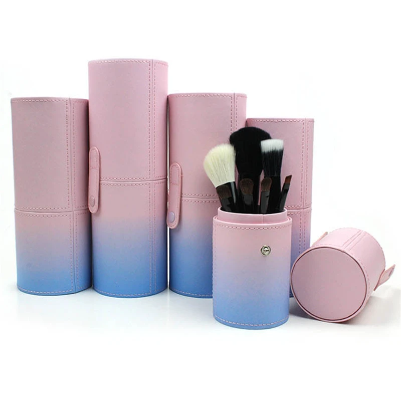 23 см искусственная кожа пустая Кисть для макияжа контейнер держатель сумки