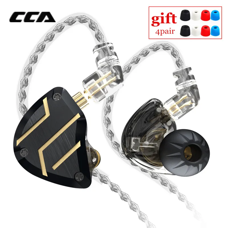 CCA C10 PRO 4BA 1DD гибридные наушники вкладыши металлические HIFI мониторы гарнитуры