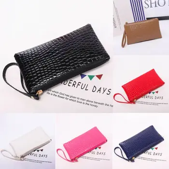 

Fashion Ladies Zipper Purse Large Capacity Practical Woman Hand Wallet PU Leather Female Long Section Of Wallet Women's Purse