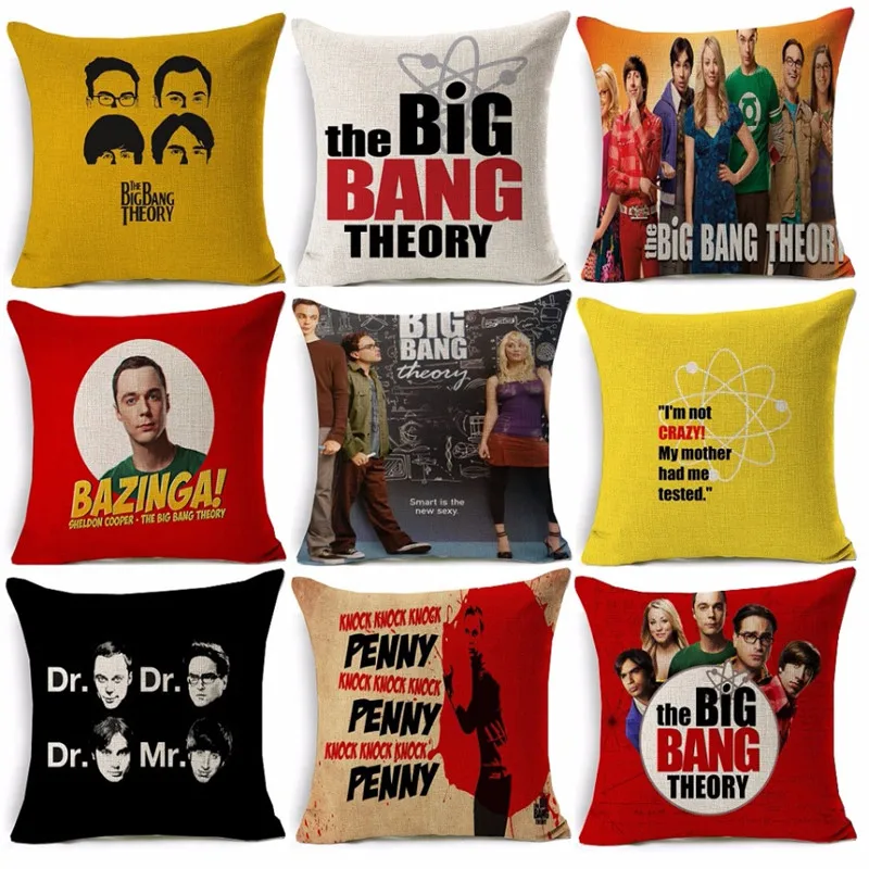 

The Big Bang Theory Printed Cushion Cover Home Decorative Soft Pillow Case Cojines Decorativos Para Sofa Pillow Cover Almofada