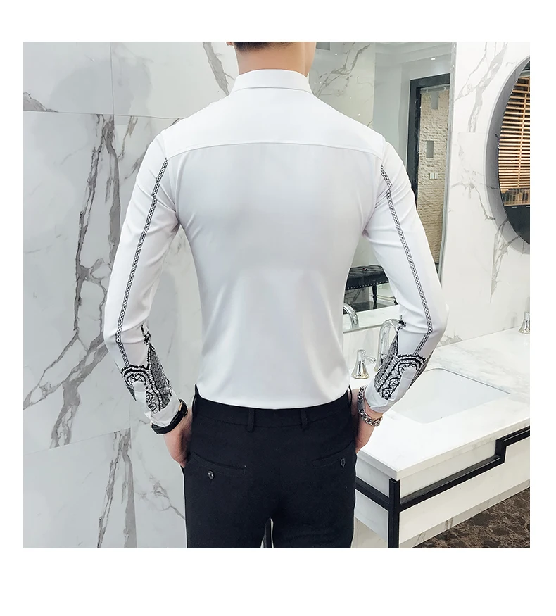 Сорочка мужская одежда, зимние рубашки Slim Fit Гавайская Юбка с принтом рубашка с длинными рукавами Для мужчин Blusa Masculina Camisetas утолщенный дизайн