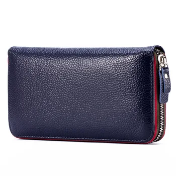 

New style ladies long wallet foreign trade genuine leather wholesale top layer cowhide leisure