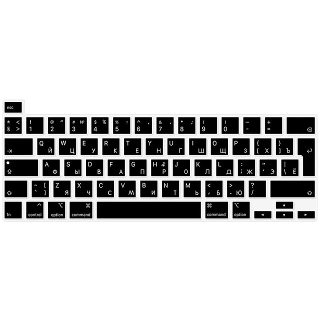 Keyboard cover touch bar protector for MacBook Pro 13 inch A2338 M1 A2251 A2289 Touch Bar Skin EU/UK/ US French/Russian /English/Spanish Keyboard Cover