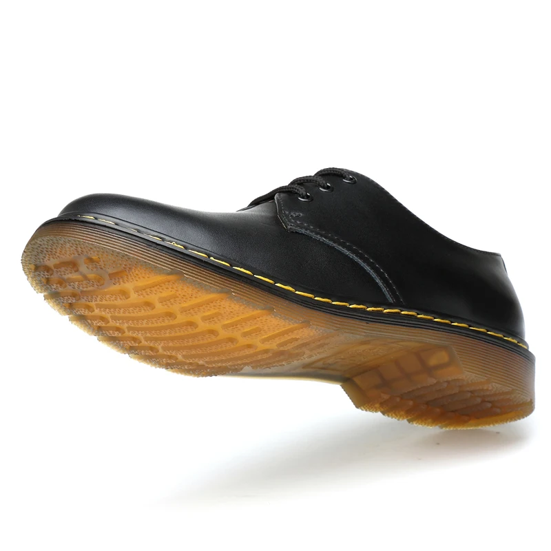 NAUSK/кожаные ботинки; ботинки Doc; мужская кожаная обувь Martin; женские ботильоны в байкерском стиле; Размеры 35-46; теплые туфли-оксфорды унисекс
