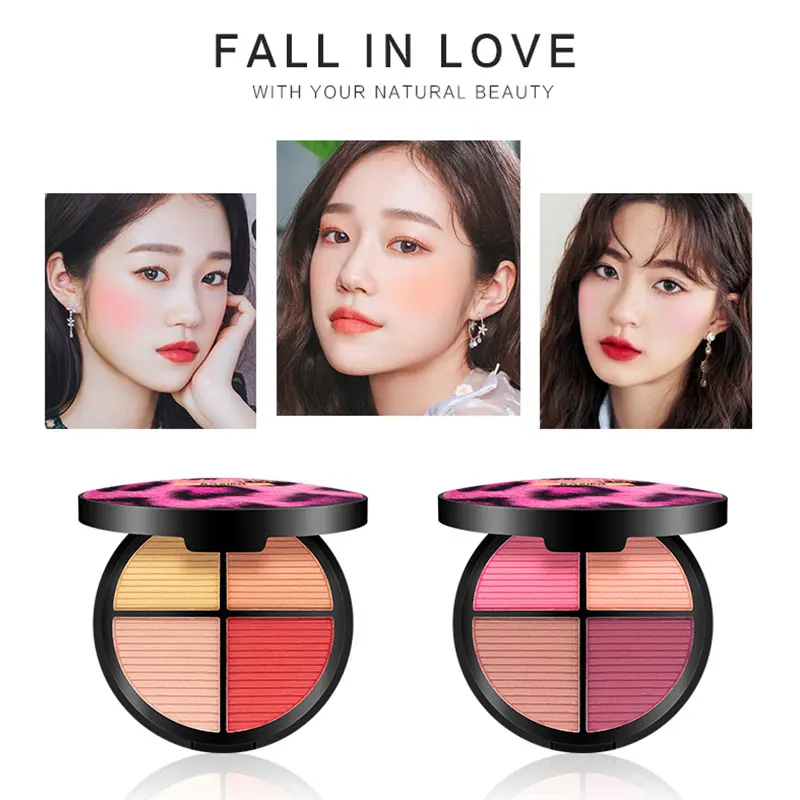 Natural Brightening Women Makeup Lasting Four-color Blush Palette For All Skin Types Face Makeup Tool Newest